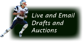 Live drafts, email drafts, live auctions, email auctions
